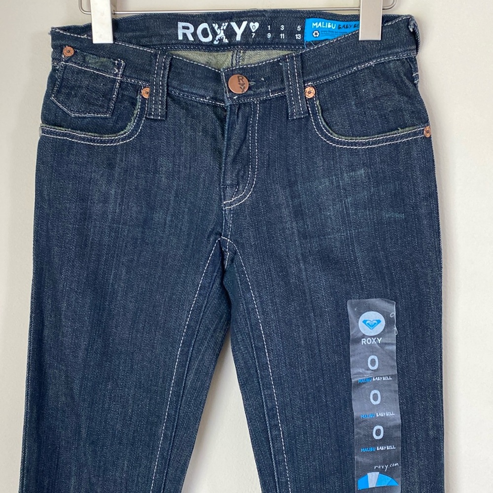 Roxy dark denim Malibu baby bell jeans size 0